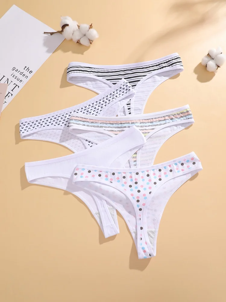 14 piezas/juego de ropa interior sexy de tanga para mujer, con diseño de lunares y rayas, cómoda, elástica, bragas para mujer, traje de baño, calzoncillos. 14 piezas/juego de ropa interior sexy de tanga para mujer, con diseño de lunares y rayas, cómoda, elástica, bragas para mujer, traje de baño, calzoncillos.