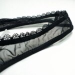 Bragas transparentes sexys para mujer, Tanga de malla, ropa interior negra de tiro bajo, CYHWR, 3 unids/lote por paquete - Imagen 6