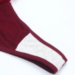 Tanga de encaje sexy con doble tirante, ropa interior femenina de talle bajo, elegante tanga transpirable, lencería elegante para mujer - Imagen 4
