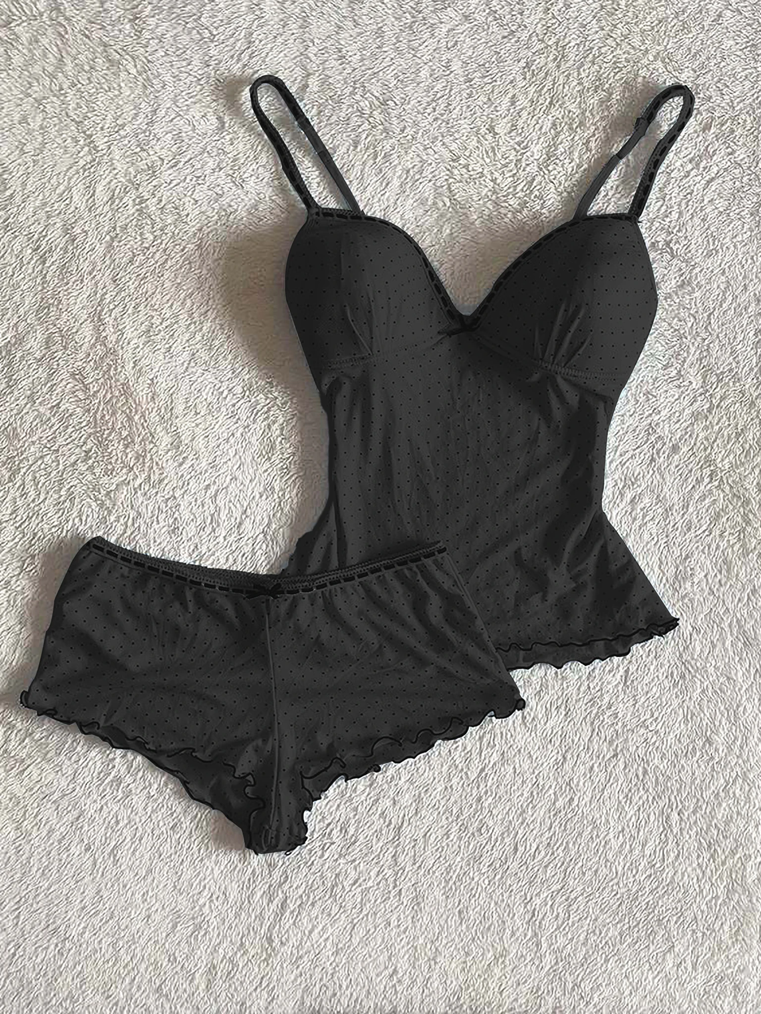 Conjunto de Pijama sin Tirantes Pure Desire Negro para Mujer, Conjunto de Ropa de Dormir Sexy de Verano con Pantalones Cortos... Conjunto de Pijama sin Tirantes Pure Desire Negro para Mujer, Conjunto de Ropa de Dormir Sexy de Verano con Pantalones Cortos...
