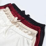 Pijama de seda de morera para mujer, conjunto de dos piezas, Sexy, fresco, servicio a domicilio, pantalones cortos de verano, calidad 100%, 6A - Imagen 3