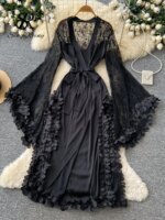 Camisón para mujer con encaje y acabado satinado - Imagen 3