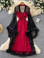Camisón para mujer con encaje y acabado satinado - Imagen 4
