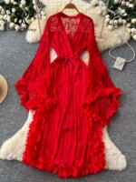 Camisón para mujer con encaje y acabado satinado - Imagen 2
