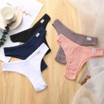 Braguitas de lencería de algodón de color sólido, ropa interior sexy para mujer, tangas, calzones para mujer y niña, bragas, tanga, bikini. - Imagen 5
