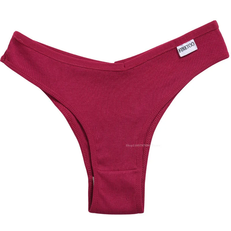 Braguitas de lencería de algodón de color sólido, ropa interior sexy para mujer, tangas, calzones para mujer y niña, bragas, tanga, bikini.