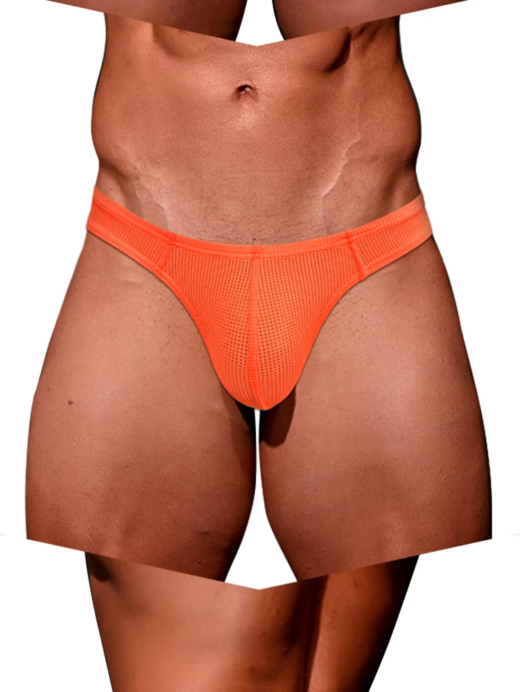 Tanga Moldeadora de Cuerpo para Hombre, Mezcla de Nailon de Alta Elasticidad, Bolsa Convexa, Cintura Baja, Color Fluorescente, Ropa Interior Brillante a la Moda Tanga Moldeadora de Cuerpo para Hombre, Mezcla de Nailon de Alta Elasticidad, Bolsa Convexa, Cintura Baja, Color Fluorescente, Ropa Interior Brillante a la Moda