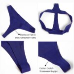WarmSteps-Conjunto de Bikini para mujer, tangas de tiro bajo, lencería femenina ajustada para Yoga, ropa interior antimanchas sin costuras 3XL, 10 Uds./Set - Imagen 5