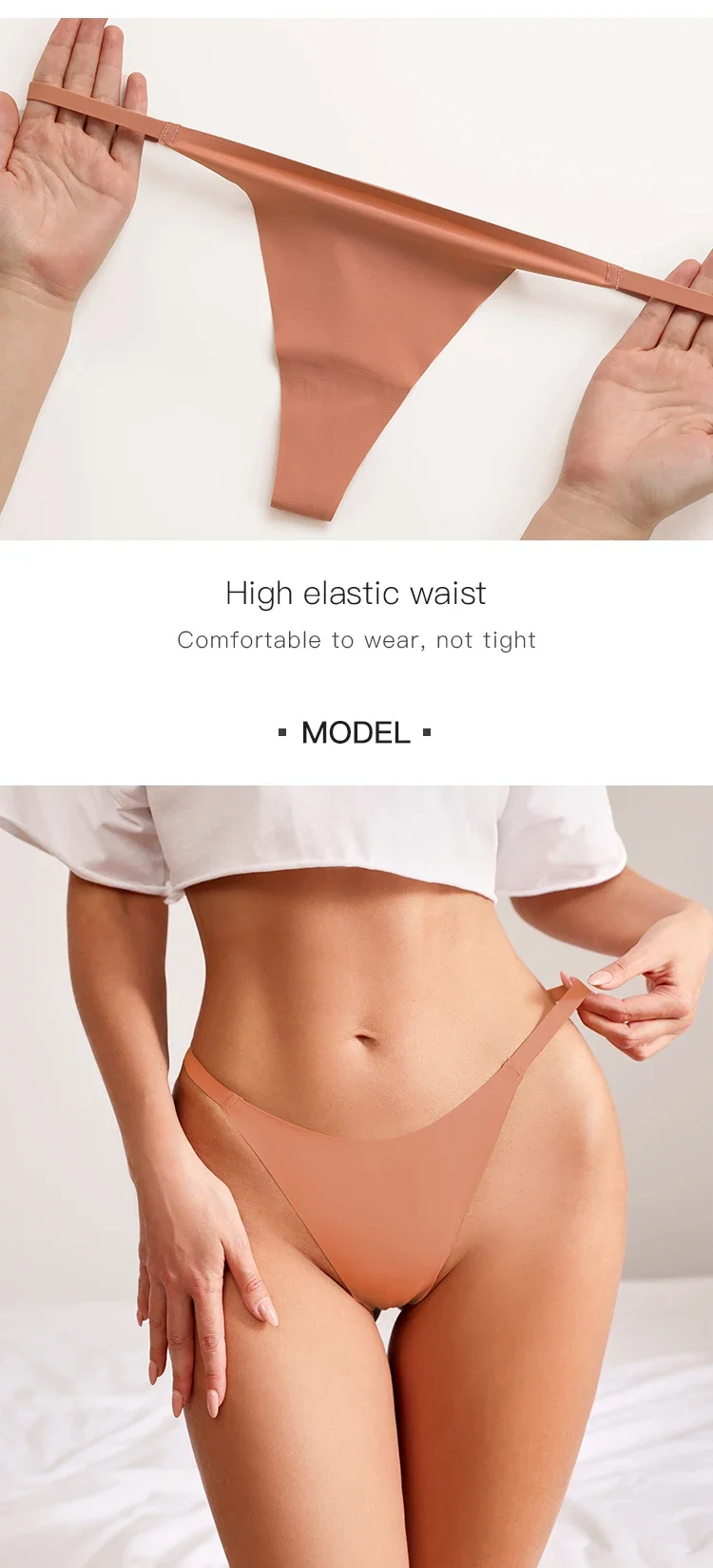 Gran oferta de calzoncillos elásticos con espalda en T para mujer, ropa interior respetuosa con la piel, Tanga, bragas sin costuras para mujer