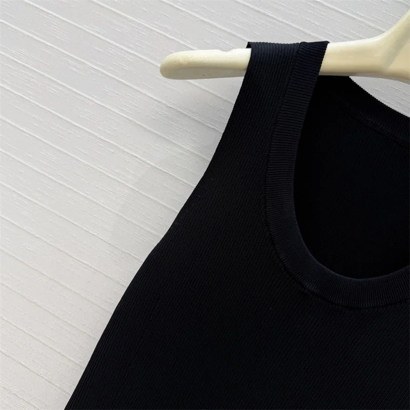 Body de mujer, nuevo top elástico de punto ajustado sin mangas para verano 2026, camiseta de mujer con cuello redondo, corsé informal para mujer