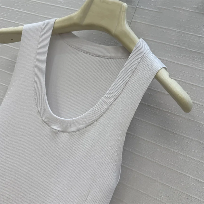Body de mujer, nuevo top elástico de punto ajustado sin mangas para verano 2026, camiseta de mujer con cuello redondo, corsé informal para mujer