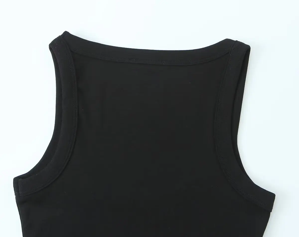 Camiseta sin Mangas de Color Puro, Estilo ZR, Versátil, Moda para el Trabajo, Ropa de Mujer, Verano 2026, Tela de Poliéster