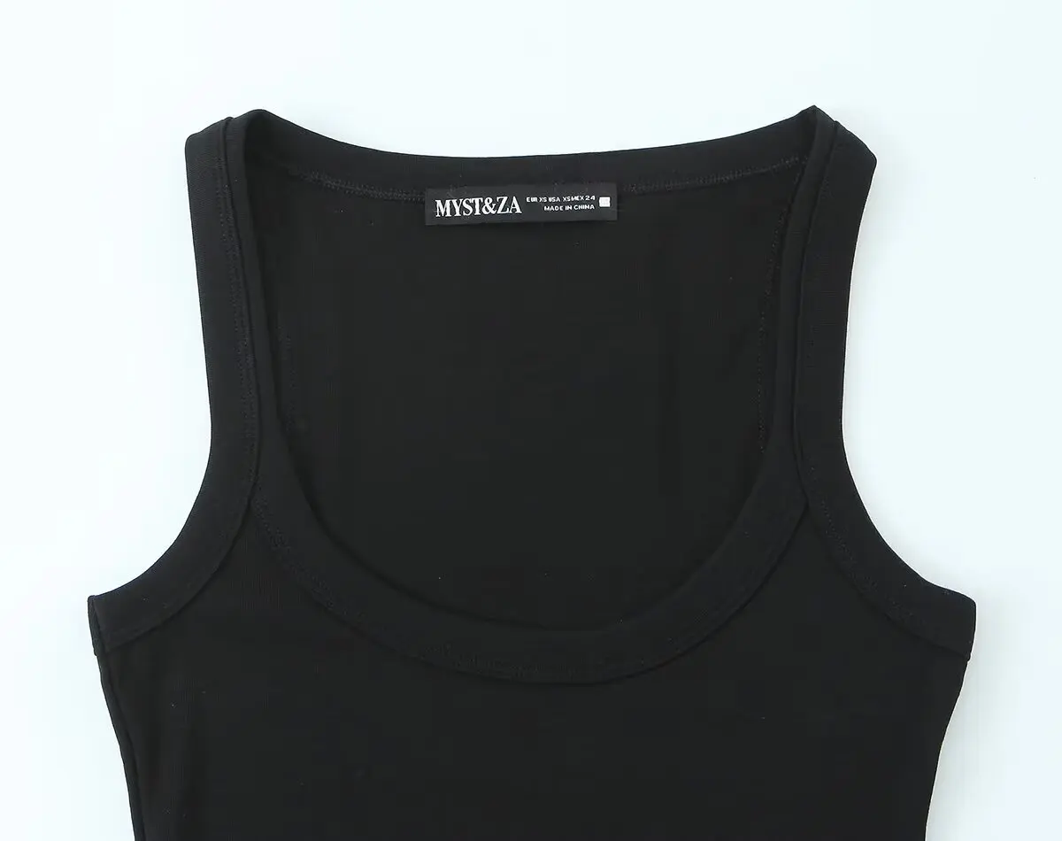 Camiseta sin Mangas de Color Puro, Estilo ZR, Versátil, Moda para el Trabajo, Ropa de Mujer, Verano 2026, Tela de Poliéster