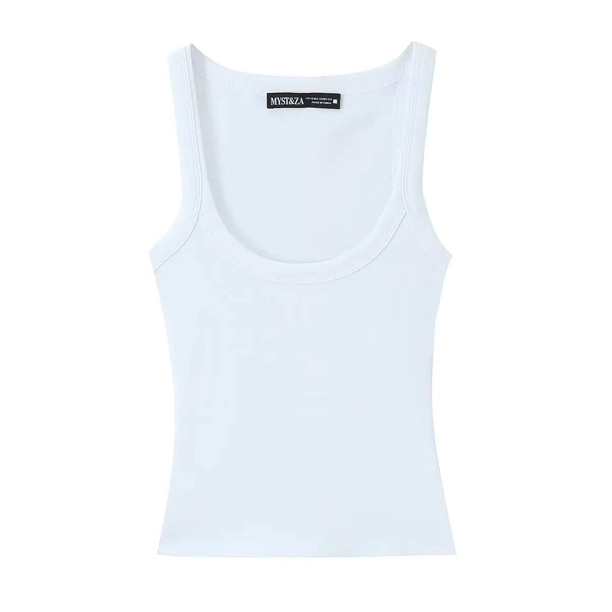 Camiseta sin Mangas de Color Puro, Estilo ZR, Versátil, Moda para el Trabajo, Ropa de Mujer, Verano 2026, Tela de Poliéster