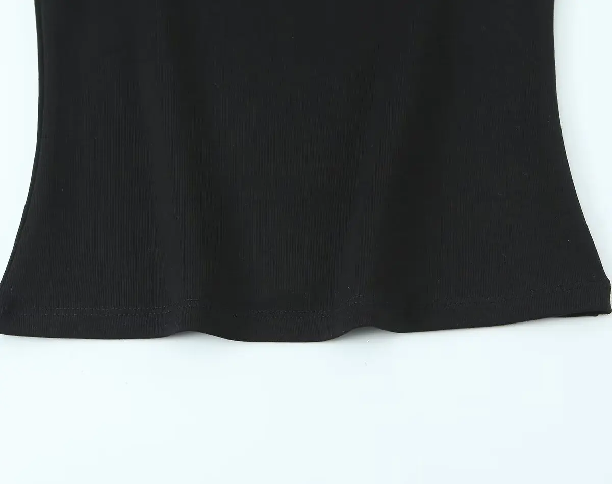 Camiseta sin Mangas de Color Puro, Estilo ZR, Versátil, Moda para el Trabajo, Ropa de Mujer, Verano 2026, Tela de Poliéster