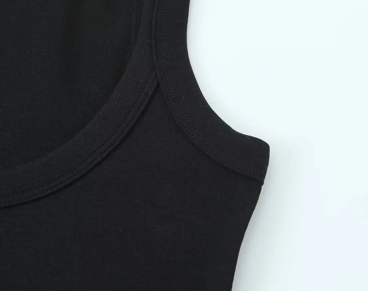 Camiseta sin Mangas de Color Puro, Estilo ZR, Versátil, Moda para el Trabajo, Ropa de Mujer, Verano 2026, Tela de Poliéster