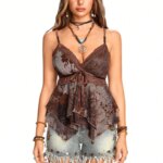 Blusa con escote en V y sin mangas - Imagen 6