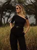 HH 2025-Chaleco arrugado asimétrico para mujer, camiseta Sexy con cuello ajustado y un hombro, ropa de calle - Imagen 6