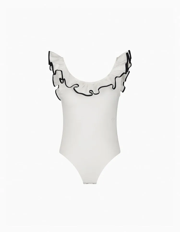 Camiseta sin mangas con cuello en U y volantes tridimensionales estilo japonés para mujer, ajustada, dulce y linda, para verano 2026
