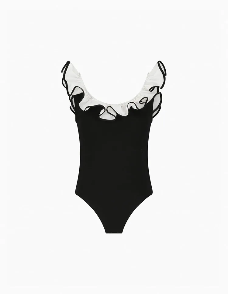 Camiseta sin mangas con cuello en U y volantes tridimensionales estilo japonés para mujer, ajustada, dulce y linda, para verano 2026