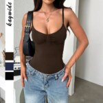 Body con tirantes finos y fruncido
