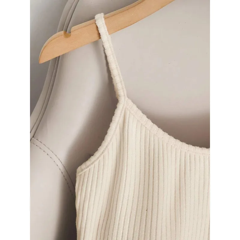 Body de punto sin mangas, sexy y ajustado, con hombros descubiertos y cuello halter, ideal para el verano, estilo casual y urbano, para mujer, ropa de club, monos.