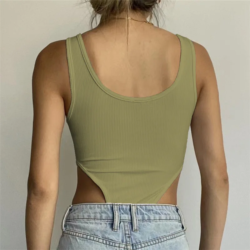 Ropa de Mujer: Body de Punto Sin Mangas, Sexy, Ajustado, con Hombros Descubiertos, Estilo Halter, Casual, para Verano, Club y Uso Diario.