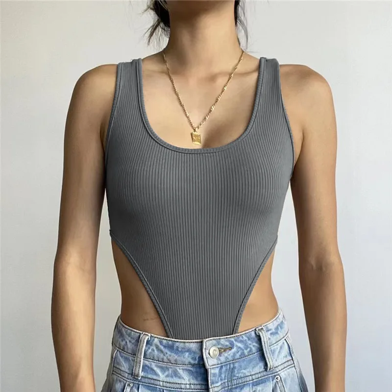 Ropa de Mujer: Body de Punto Sin Mangas, Sexy, Ajustado, con Hombros Descubiertos, Estilo Halter, Casual, para Verano, Club y Uso Diario.