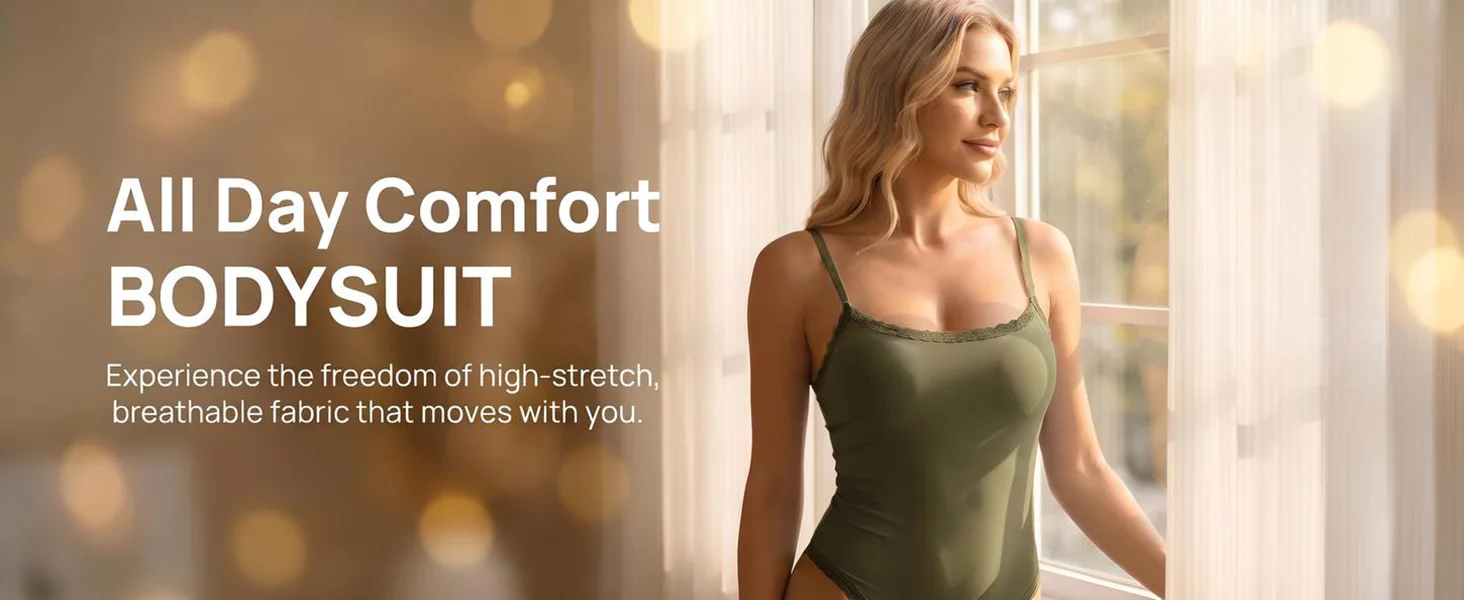 Elegante body de encaje con cuello cuadrado para mujer – Camiseta sin mangas con tirantes finos para un look sexy y elegante