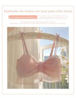 Conjunto de Lencería Sexy Pure Desire para Mujer, Cómodo, Delgado, Sin Aro, con Lazo de Mariposa, Sujetador con Efecto Push-U... - Imagen 4
