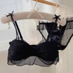 Conjunto de Lencería Sexy Pure Desire para Mujer, Cómodo, Delgado, Sin Aro, con Lazo de Mariposa, Sujetador con Efecto Push-U... - Imagen 2