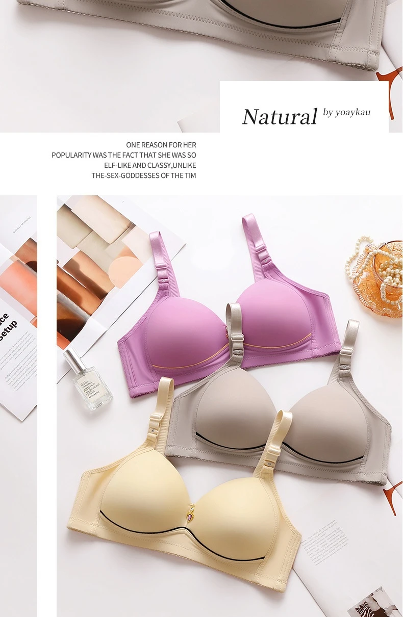 Sujetador con cierre Sexy para mujer, sujetador de sujeción frontal, sujetadores inalámbricos para mujer, lencería push-up de talla grande, sin anillo de acero, 6 uds. Sujetador con cierre Sexy para mujer, sujetador de sujeción frontal, sujetadores inalámbricos para mujer, lencería push-up de talla grande, sin anillo de acero, 6 uds.