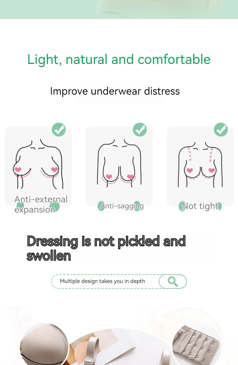 Sujetador con cierre Sexy para mujer, sujetador de sujeción frontal, sujetadores inalámbricos para mujer, lencería push-up de talla grande, sin anillo de acero, 6 uds. Sujetador con cierre Sexy para mujer, sujetador de sujeción frontal, sujetadores inalámbricos para mujer, lencería push-up de talla grande, sin anillo de acero, 6 uds.