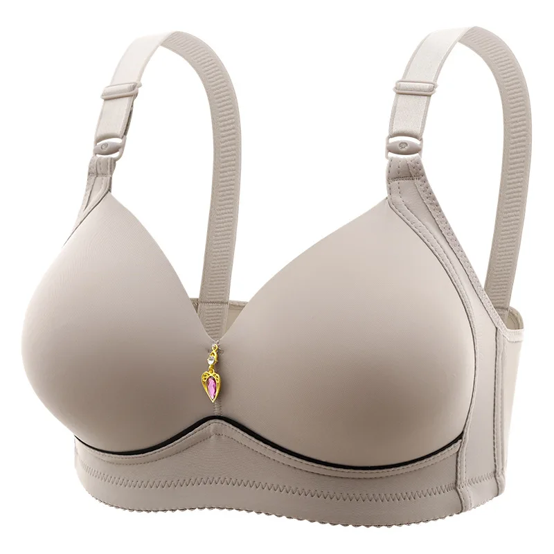 123132-xmvlju.jpg Sujetador con cierre Sexy para mujer, sujetador de sujeción frontal, sujetadores inalámbricos para mujer, lencería push-up de talla grande, sin anillo de acero, 6 uds. - Imagen 1
