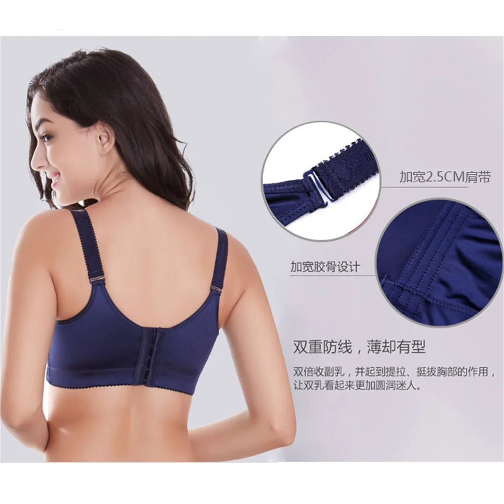 Sujetador de copa grande Sexy de talla grande para mujer colección inalámbrica soporte de realce ajustable Sutia 90 95 90 100 105 110 115 CDE