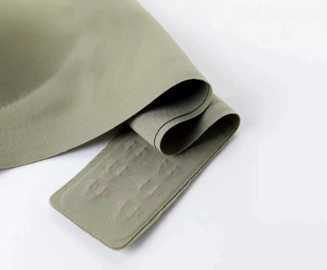Ropa interior francesa con escote en V profundo para mujer, soporte suave, pegamento de gelatina, sin anillo de acero, pecho pequeño recogido, ajuste cómodo, sujetador sin costuras
