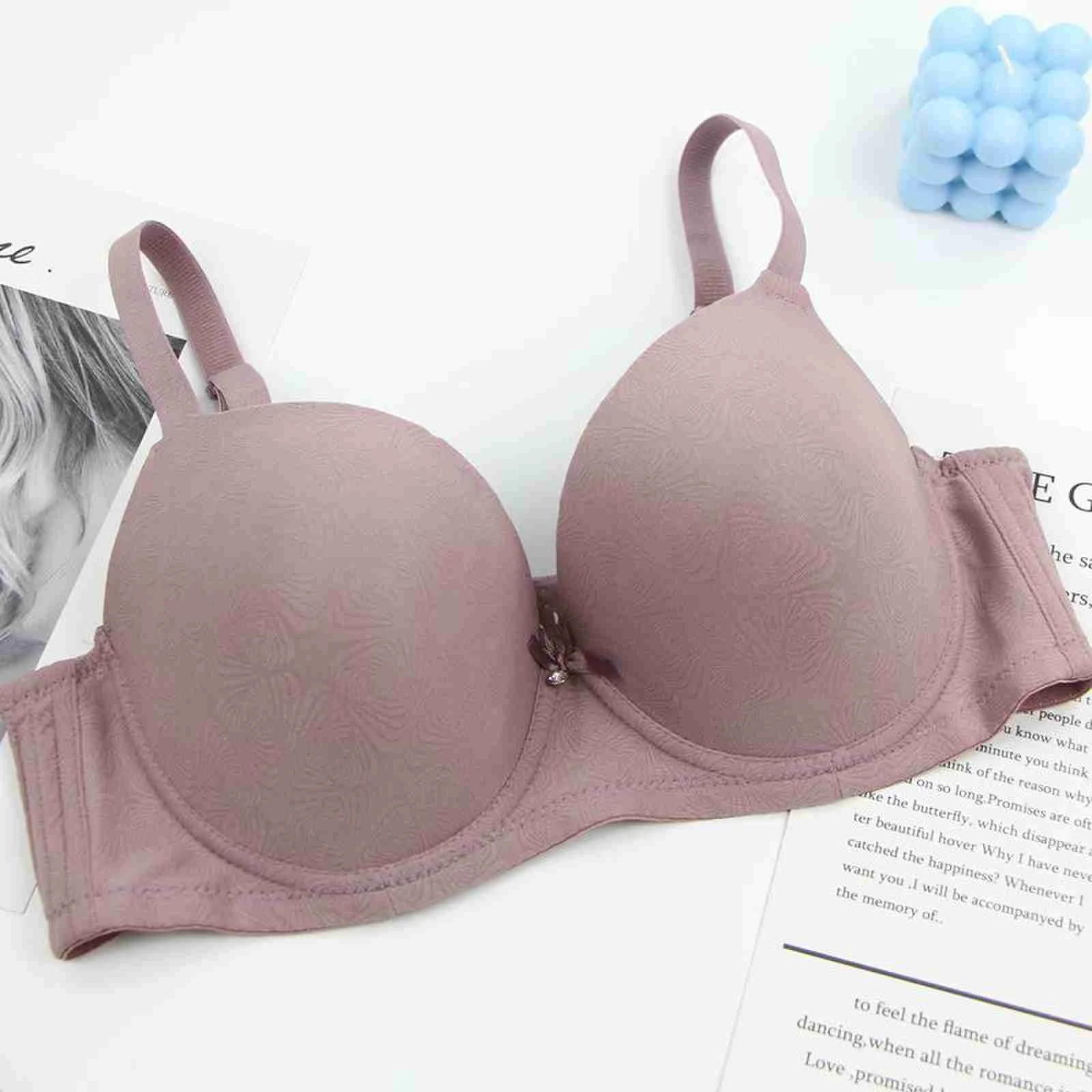 DaiNaFang Sexy negro blanco gris Borgoña caqui sujetadores arco 36/80 38/85 40/90 42/95 44/100 46/105 48/110 CDE lencería de talla grande