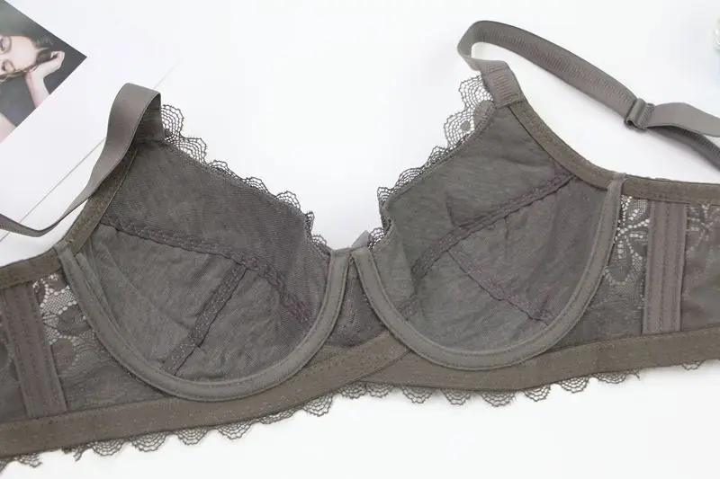 DaiNaFang sujetadores sexis para mujer piel negra marrón púrpura polvo gris Push Up ropa interior encaje talla grande lencería transpirable DaiNaFang sujetadores sexis para mujer piel negra marrón púrpura polvo gris Push Up ropa interior encaje talla grande lencería transpirable