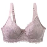 DaiNaFang sujetadores sexis para mujer piel negra marrón púrpura polvo gris Push Up ropa interior encaje talla grande lencería transpirable - Imagen 2