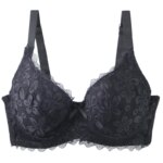 DaiNaFang sujetadores sexis para mujer piel negra marrón púrpura polvo gris Push Up ropa interior encaje talla grande lencería transpirable