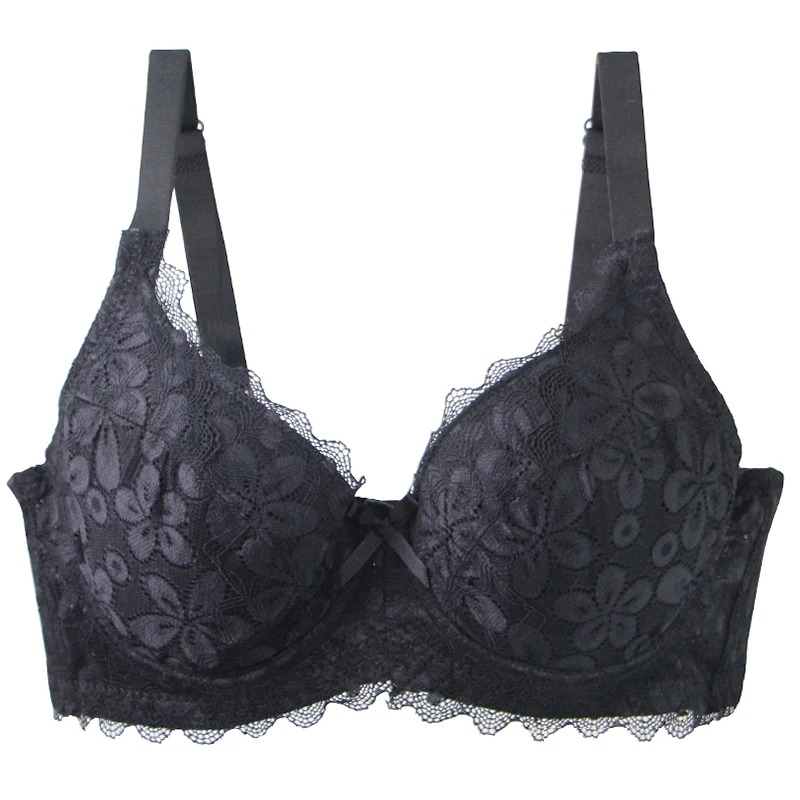 123512-rftnxs.jpg DaiNaFang sujetadores sexis para mujer piel negra marrón púrpura polvo gris Push Up ropa interior encaje talla grande lencería transpirable - Imagen 1