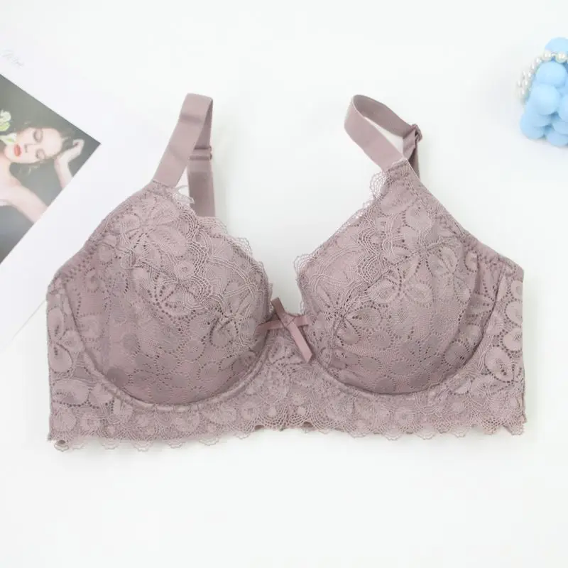 DaiNaFang sujetadores sexis para mujer piel negra marrón púrpura polvo gris Push Up ropa interior encaje talla grande lencería transpirable DaiNaFang sujetadores sexis para mujer piel negra marrón púrpura polvo gris Push Up ropa interior encaje talla grande lencería transpirable
