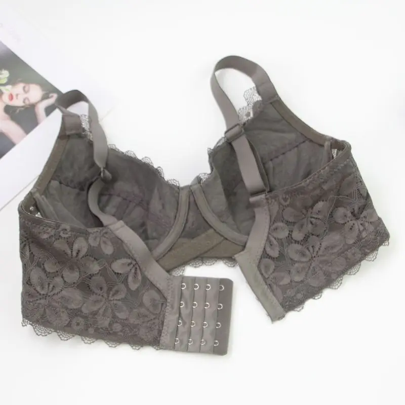 DaiNaFang sujetadores sexis para mujer piel negra marrón púrpura polvo gris Push Up ropa interior encaje talla grande lencería transpirable DaiNaFang sujetadores sexis para mujer piel negra marrón púrpura polvo gris Push Up ropa interior encaje talla grande lencería transpirable