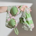 Nuevo sujetador push-up con bordado Floral dulce de encaje Sexy Retro francés - Imagen 5