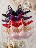 Sujetador para mujer con encaje y lazo - Imagen 2