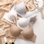 Lencería de talla grande para mujer, sujetador de realce sin costuras, copa fina Sexy, sujetador de algodón, ropa interior cómoda para mujer, ropa interior de copa C D E