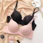 Lencería de talla grande para mujer, sujetador de realce sin costuras, copa fina Sexy, sujetador de algodón, ropa interior cómoda para mujer, ropa interior de copa C D E - Imagen 2