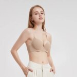 Lencería de talla grande para mujer, sujetador de realce sin costuras, copa fina Sexy, sujetador de algodón, ropa interior cómoda para mujer, ropa interior de copa C D E - Imagen 6