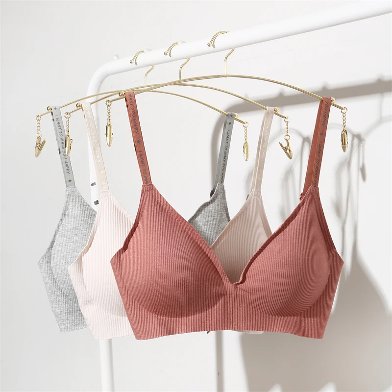 Sujetador para mujer con escote en V y tirantes