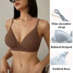 Sujetador para mujer con escote en V y tirantes - Imagen 5